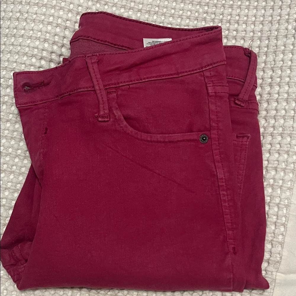 Old Navy Women's Burgundy Skinny Jeans